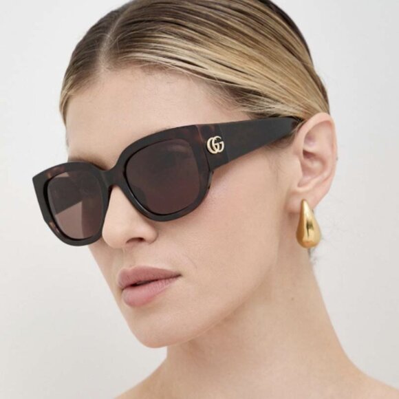 NEW GUCCI SUNGLASSES, WOMEN HAVANA BROWN SUNGLASSES GUCCI - Picture 2 of 3